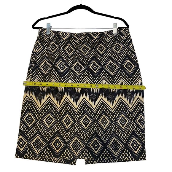J. CREW The Pencil Skirt Geometric Diamond Print Lined 100% Cotton Sz 6 Preppy - Picture 8 of 9